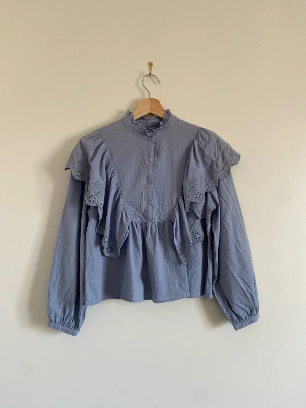 Dèluc | Ruffle Bib Blouse | Size XS - Picture 2 of 7